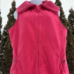 Lands' End Women's Pink‎ Fleece Vest Size Large